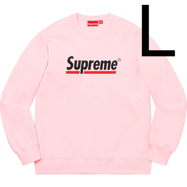 SUPREME UNDERLINE CREWNECK BLACK Lサイズ