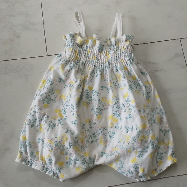 PETIT BATEAU(プチバトー)のプチバトー6m67cmキャミロンパース キッズ/ベビー/マタニティのベビー服(~85cm)(ロンパース)の商品写真