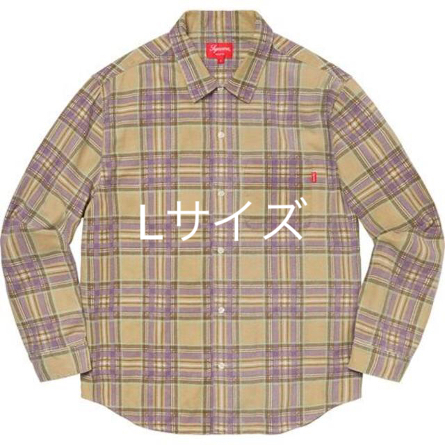 Supreme Printed Plaid Shirt TAN L