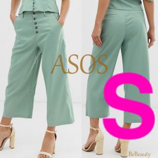 エイソス(asos)のキュロット ワイド パンツ/green/Sサイズ(キュロット)