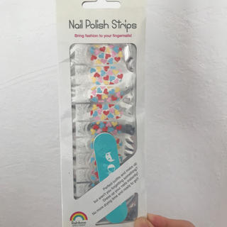 nail polish strips ネイルステッカー　フレンチハート　レース(つけ爪/ネイルチップ)