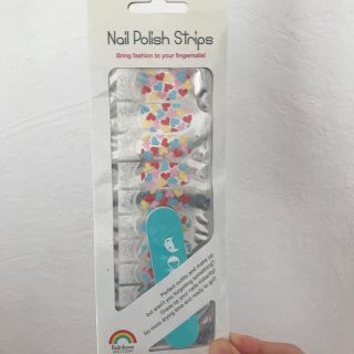 nail polish strips ネイルステッカー　フレンチハート　レース