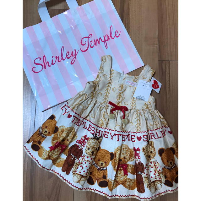 Shirley Temple(シャーリーテンプル)のシャーリーテンプル　くま　ワンピース　90サイズ キッズ/ベビー/マタニティのキッズ服女の子用(90cm~)(ワンピース)の商品写真