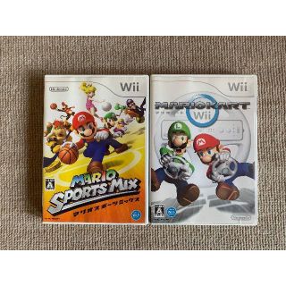 ニンテンドウ(任天堂)のWii　マリオゲームソフト2点(家庭用ゲームソフト)