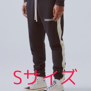 フィアオブゴッド(FEAR OF GOD)のEssentials Side Stripe Sweatpants 黒 S(スウェット)