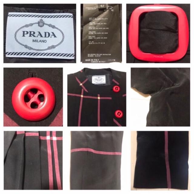 PRADA(プラダ)のH様専用 本物 プラダスポーツ レザー切替 ジップアップ ナイロン ジャケット レディースのジャケット/アウター(ナイロンジャケット)の商品写真