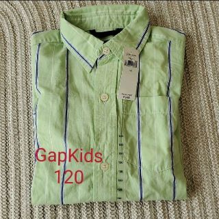 ギャップキッズ(GAP Kids)のhnm様用♥️GapKids　シャツ　グリーンストライプ(Tシャツ/カットソー)