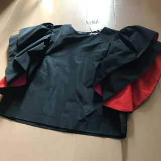 ザラ(ZARA)のZARA フリルが可愛いトップス 即完売！未使用(シャツ/ブラウス(半袖/袖なし))