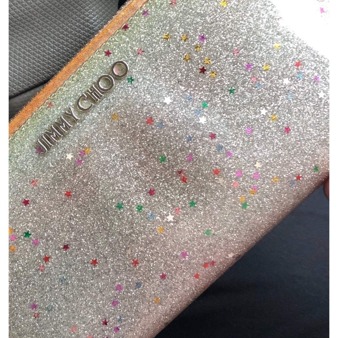 JIMMY CHOO(ジミーチュウ)のJimmy choo 星とグリッターモチーフ長財布 レディースのファッション小物(財布)の商品写真