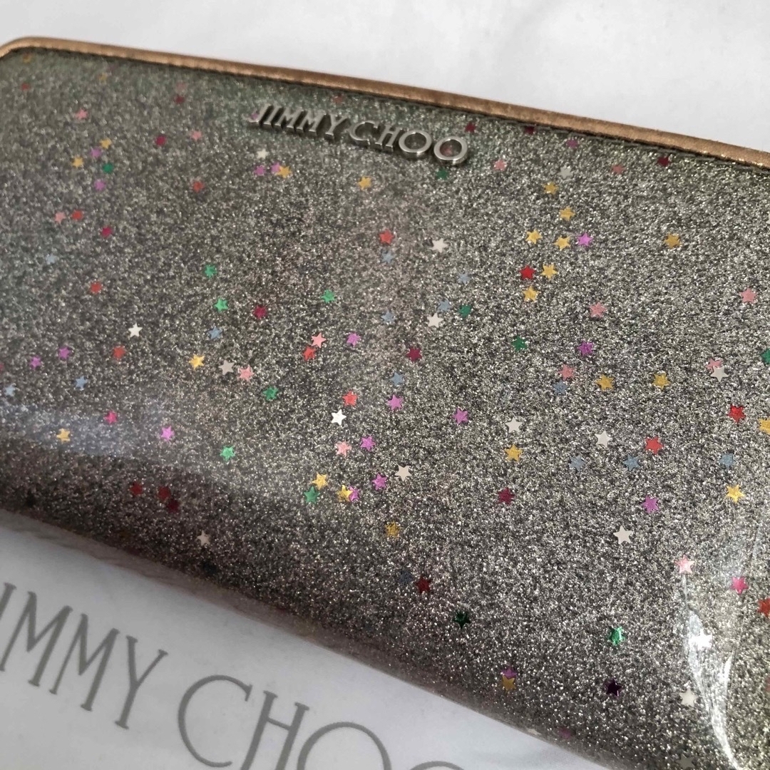 JIMMY CHOO(ジミーチュウ)のJimmy choo 星とグリッターモチーフ長財布 レディースのファッション小物(財布)の商品写真