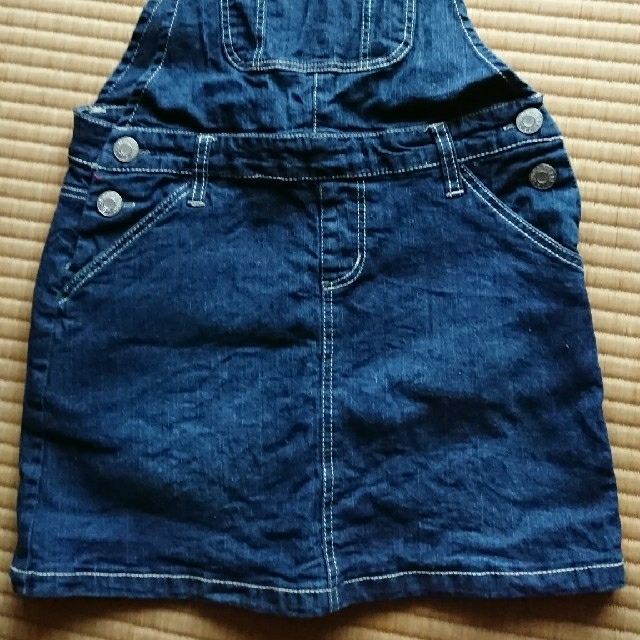 MPS(エムピーエス)のデニムスカートサロペット キッズ/ベビー/マタニティのキッズ服女の子用(90cm~)(スカート)の商品写真