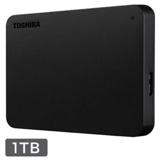 トウシバ(東芝)のTOSHIBA 外付け ポータブルハードディスク 1TB ブラック(PC周辺機器)