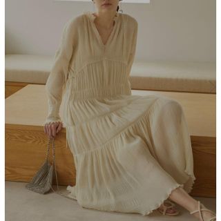 アメリヴィンテージ(Ameri VINTAGE)のアメリヴィンテージ  shirring pleats dress(ロングワンピース/マキシワンピース)