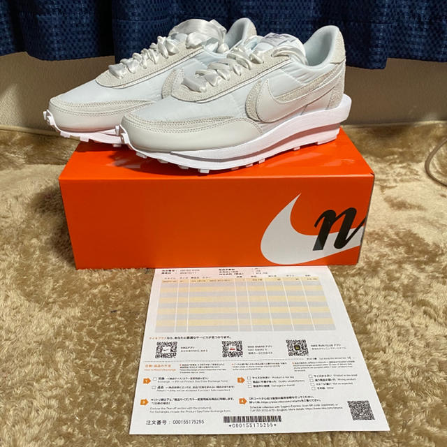 NIKE sacai LDV WAFFLE WHITE 27cm