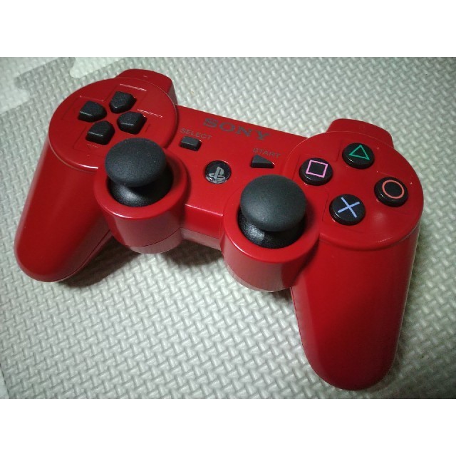 PlayStation3(プレイステーション3)のPS3 コントローラー Dualshock3 レッド 水洗い済 エンタメ/ホビーのゲームソフト/ゲーム機本体(家庭用ゲーム機本体)の商品写真