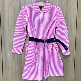 ラルフローレン(Ralph Lauren)の◎新品　ラルフローレン シャツワンピース　サイズ6 (120) ストライプ  (ワンピース)