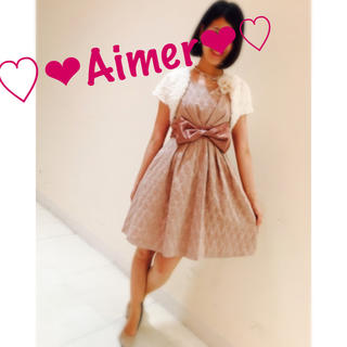 エメ(AIMER)のAIMERのジャカードドレス♡(ミディアムドレス)