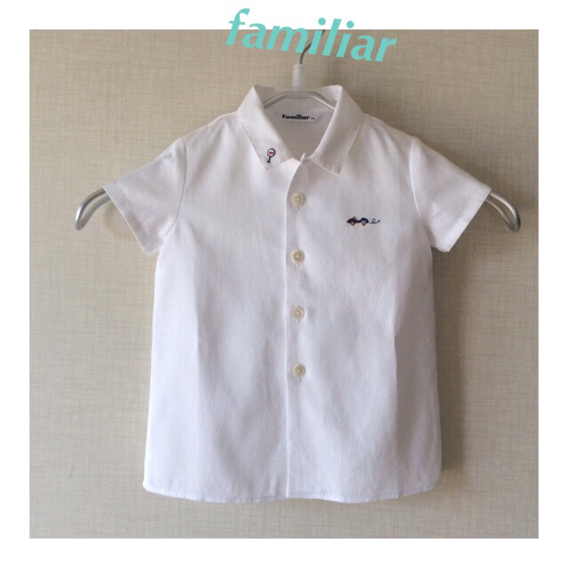 familiar ⭐️シャツ  ブラウス 白ワイシャツ カットソーキッズ服男の子用(90cm~)