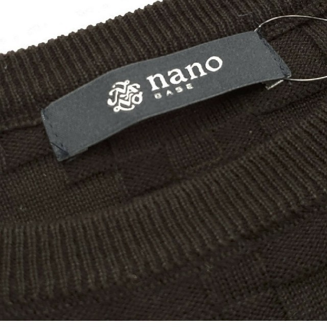 nano・universe(ナノユニバース)のナノユニバースＮＵ　変形格子リンクスニットプルオーバーM メンズのトップス(ニット/セーター)の商品写真