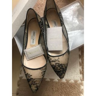 ジミーチュウ(JIMMY CHOO)のLISA様専用♡26.JIMMYCHOOレースフラットパンプス(バレエシューズ)