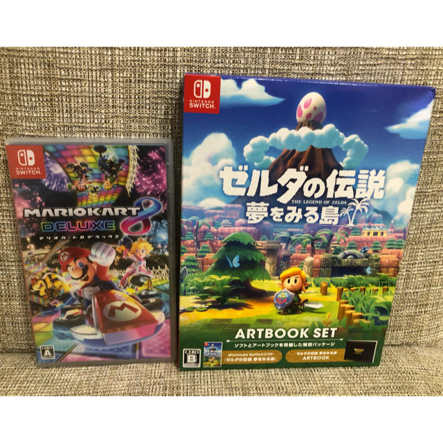 ゲームソフト/ゲーム機本体マリオカート8デラックス & ゼルダの伝説 夢を見る島 artbook set