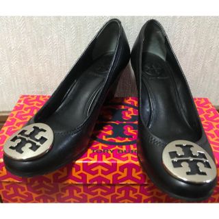 トリーバーチ(Tory Burch)のトリーバーチ 黒ウェッジソールパンプス (ハイヒール/パンプス)