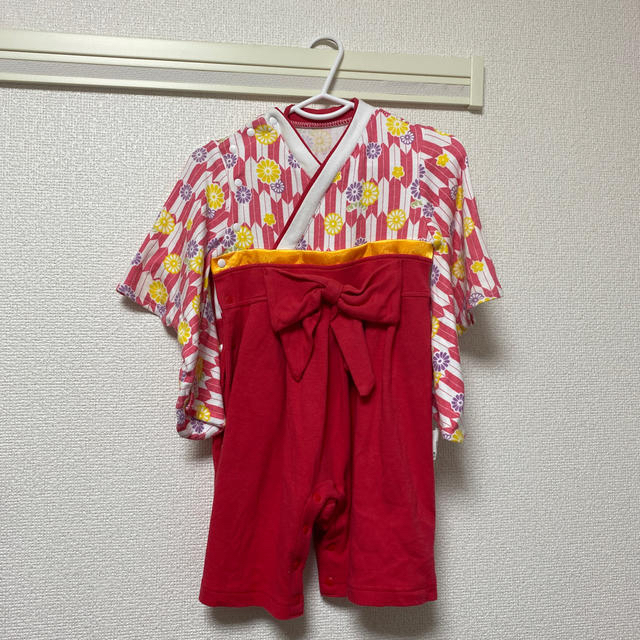 袴ロンパース 70 キッズ/ベビー/マタニティのベビー服(~85cm)(和服/着物)の商品写真