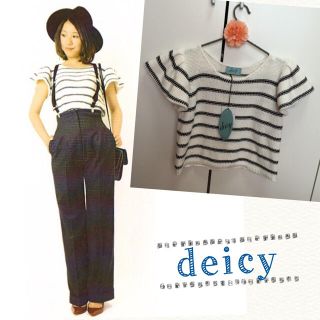 デイシー(deicy)のdeicy 半袖ショート丈ニットPO(シャツ/ブラウス(半袖/袖なし))