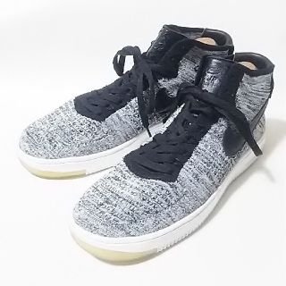 ナイキ(NIKE)の入手困難!ナイキエアフォース1ウルトラフォース高級ハイカットスニーカー人気灰黒(スニーカー)