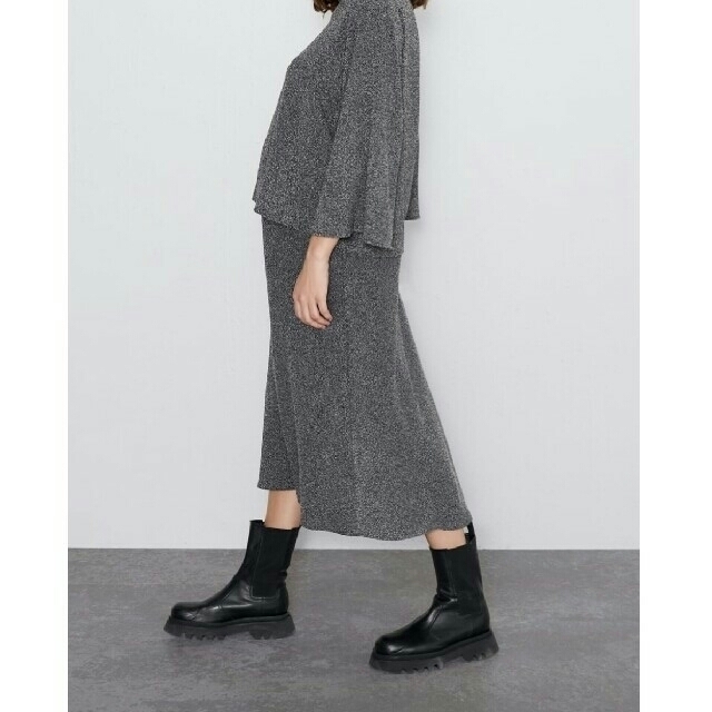 ZARA(ザラ)のZARA グレー ロングスカート XS レディースのスカート(ロングスカート)の商品写真