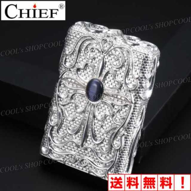 CHIEF フルメタルジャケット オイルライター シルバーzippo 十字架