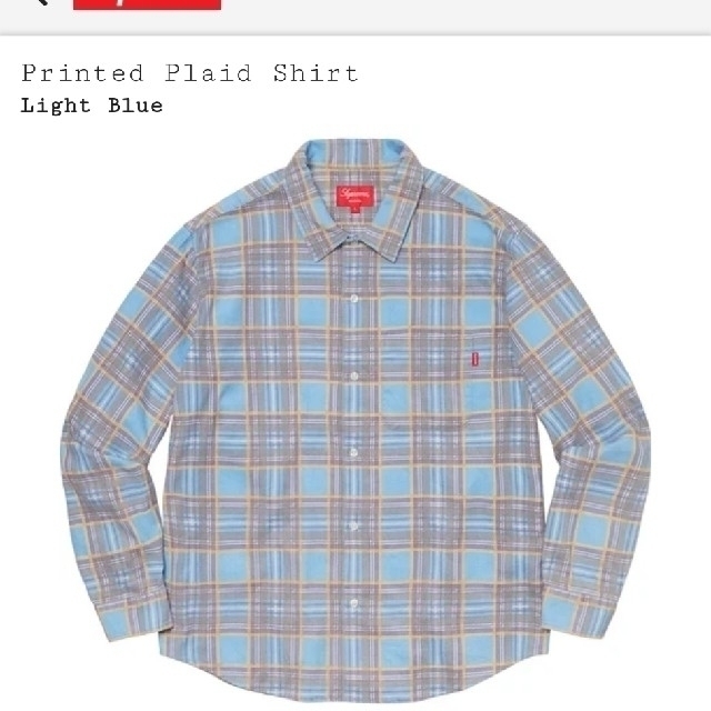 Supreme Printed Plaid Shirt  【Lサイズ】