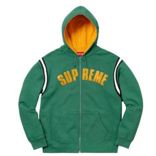 【新品L】Supreme Jet Sleeve Zip Up Hooded 緑