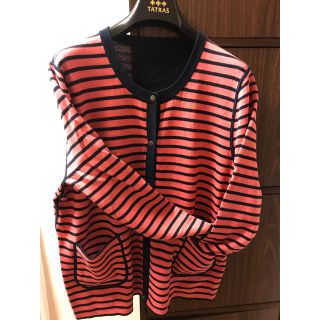 トミーヒルフィガー(TOMMY HILFIGER)の★新品同様★TOMMY  HILFIGER  ボーダーカーディガン(カーディガン)