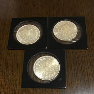 昭和39年東京オリンピック記念1000円銀貨　3枚セット(貨幣)