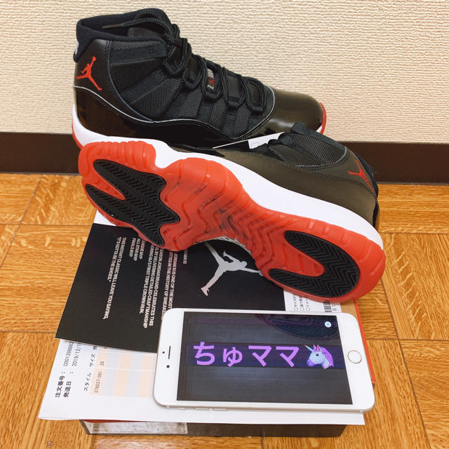 NIKE(ナイキ)の新品 NIKE AIR JORDAN 11 bred US8 26cm 評価あり メンズの靴/シューズ(スニーカー)の商品写真