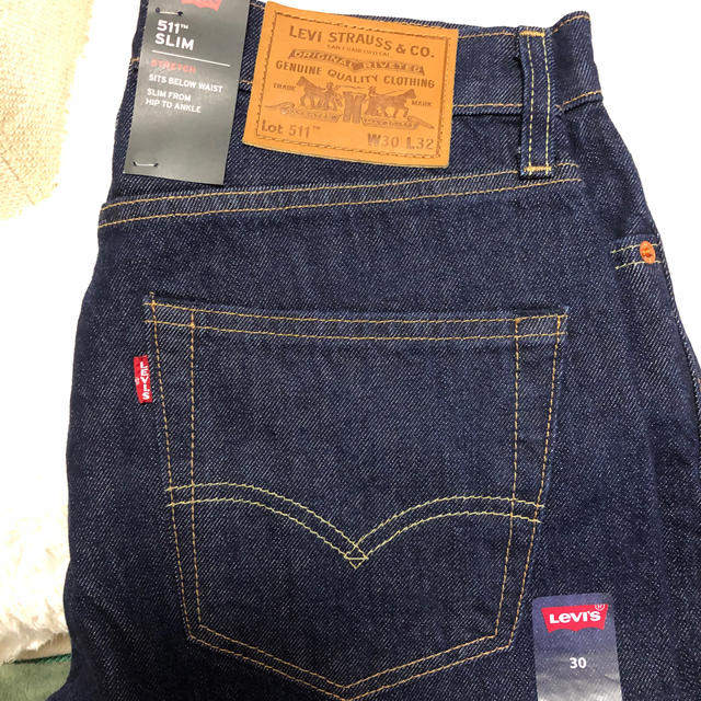 LEVI'S リーバイス 511 スリムフィット　リンスカラー w30 濃紺