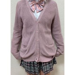 セシール(cecile)のセシール　制服　カーディガン　ピンク　なんちゃって制服　スクール(カーディガン)