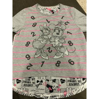 ディズニー(Disney)のディズニー　子供服　女の子　激安　130　半袖　かわいい　おしゃれ　グレー(Tシャツ/カットソー)