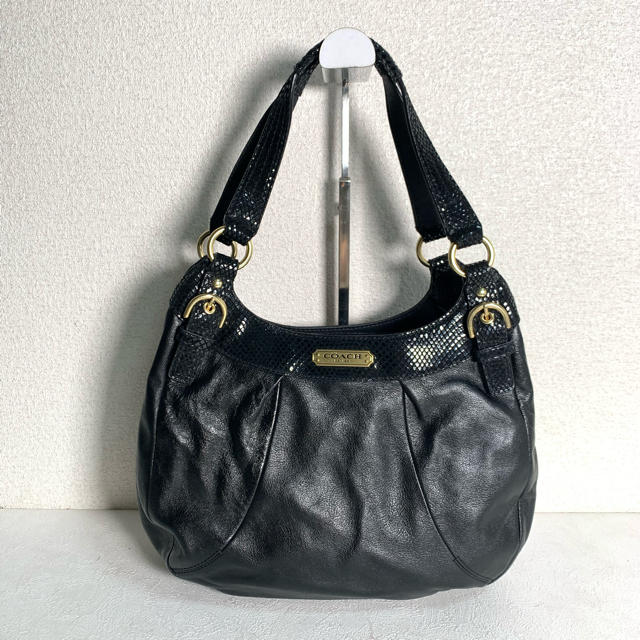 COACH - COACH コーチ トートバッグ  オールレザー  ブラック 1213
