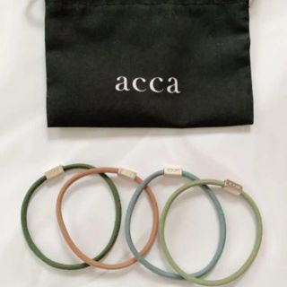 アッカ(acca)の新品未使用 acca カラーリングゴム　4本セット  (ヘアゴム/シュシュ)