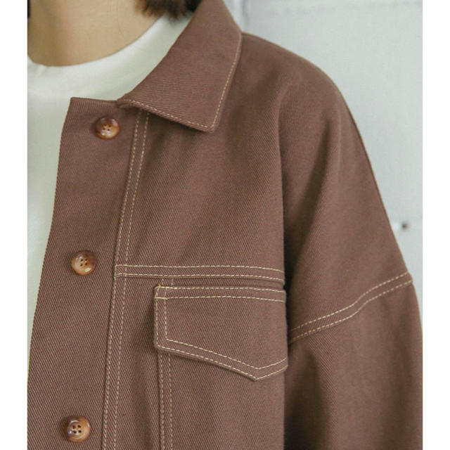 TODAYFUL(トゥデイフル)のオーバーサイズツイルジャケット　select MOCA レディースのジャケット/アウター(Gジャン/デニムジャケット)の商品写真