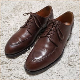 流行り ¥50,000Giottoジオット/シボ革/Uチップダービー/ダークブラウン