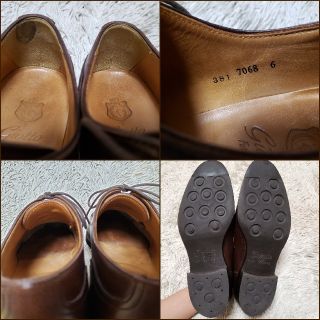 ¥50000Giottoジオット/シボ革/Uチップダービー/ダークブラウン日本