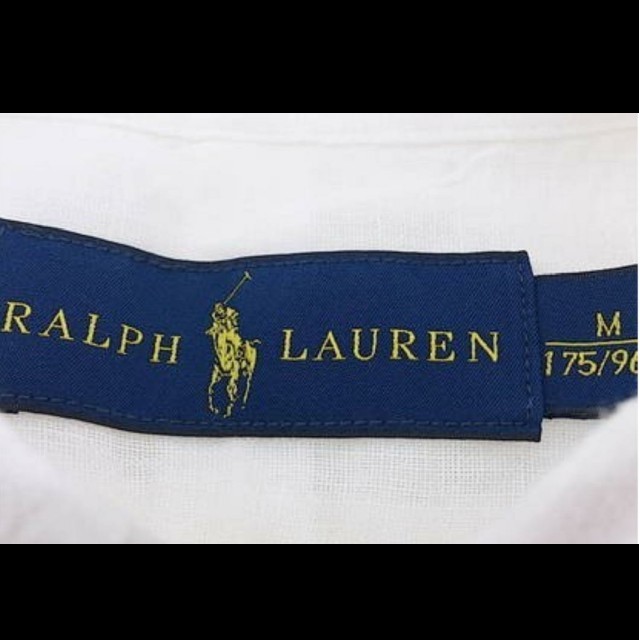 Ralph Lauren(ラルフローレン)のRALPH LAUREN　状態良好　ボタンダウンシャツ　半袖　春 夏　リネン　麻 メンズのトップス(シャツ)の商品写真