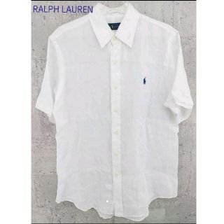 ラルフローレン(Ralph Lauren)のRALPH LAUREN　状態良好　ボタンダウンシャツ　半袖　春 夏　リネン　麻(シャツ)