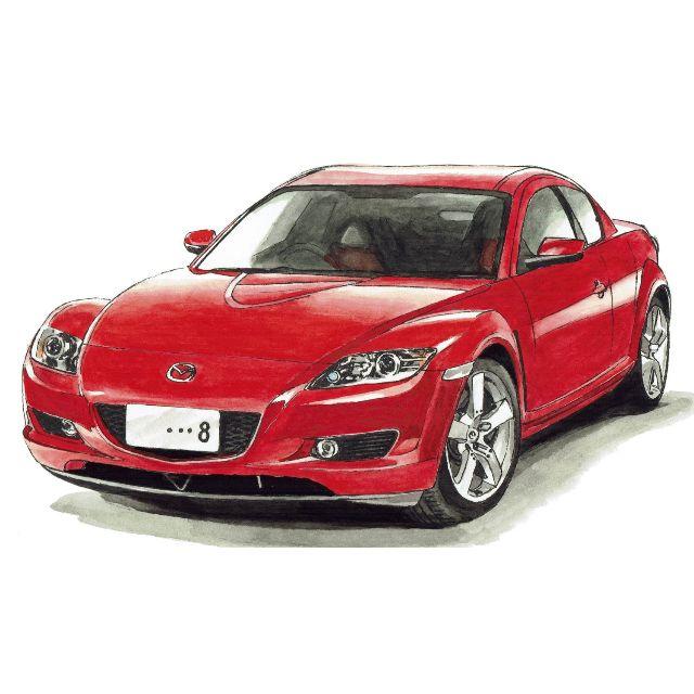 NC-458ロードスター/RX-8 限定版画 直筆サイン額装●作家 平右ヱ門 2