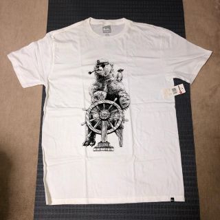 クイックシルバー(QUIKSILVER)のクイックシルバー　Tシャツ　L 長め　薄手　白(Tシャツ/カットソー(半袖/袖なし))