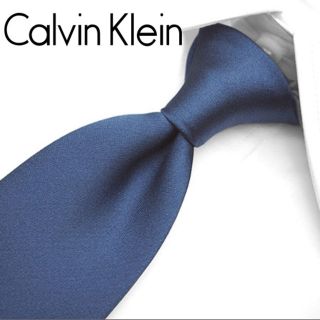 カルバンクライン(Calvin Klein)のカルバンクライン　ネイビー  無地　ネクタイ　(ネクタイ)