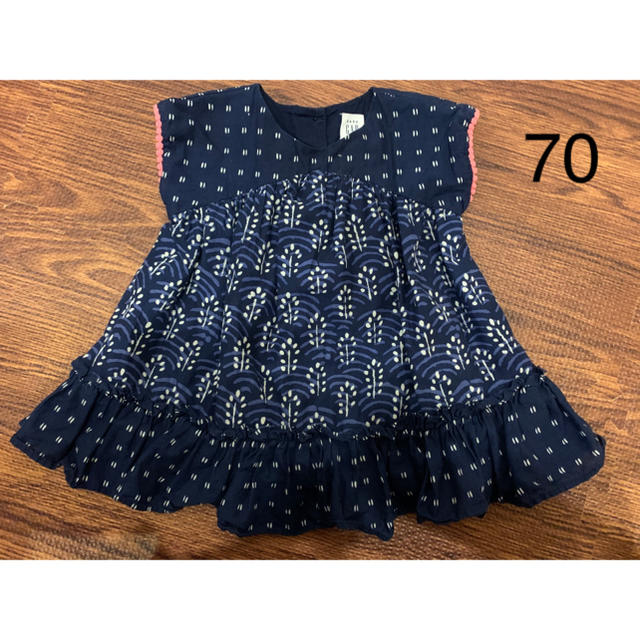 babyGAP(ベビーギャップ)のベビーギャップ ワンピース フリル 70 9-12 キッズ/ベビー/マタニティのベビー服(~85cm)(ワンピース)の商品写真